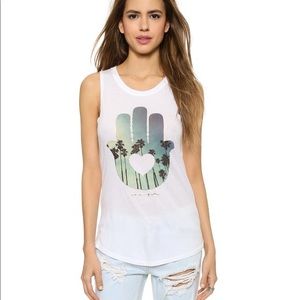 WOMEN’S SPIRITUAL GANGSTER PALM TREE HAMSA TANK